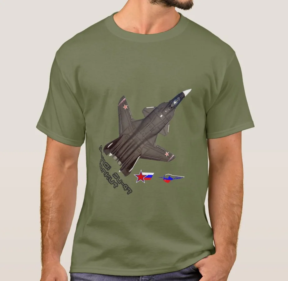 

Russian Sukhoi Su-47 Berkut Experimental Fighter T Shirt. Short Sleeve 100% Cotton Casual T-shirts Loose Top New Size S-3XL