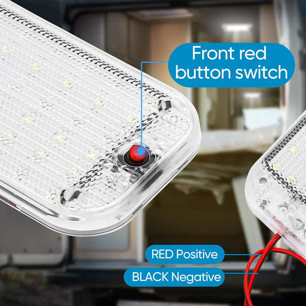 2PCS 12V-85V 48LED Truck Car UTE Caravan Interior Roof Ceiling Dome Light PC And Aluminum Alloy White Light 15*7.5*0.9cm
2PCS 12V-85V 48LED Truck Car UTE Caravan Interior Roof Ceiling Dome Light PC And Aluminum Alloy White Light 15*7.5*0.9cm