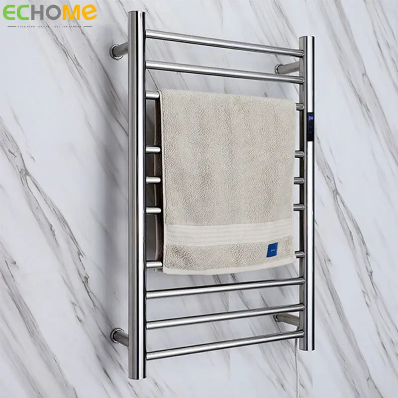 ECHOME Electric Towel Warmer Rail Heated Rack 304 Stainless Steel Bathroom Temperature&Time Control Smart 110V/220V Towel Warmer
ECHOME Electric Towel Warmer Rail Heated Rack 304 Stainless Steel Bathroom Temperature&Time Control Smart 110V/220V Towel Warmer