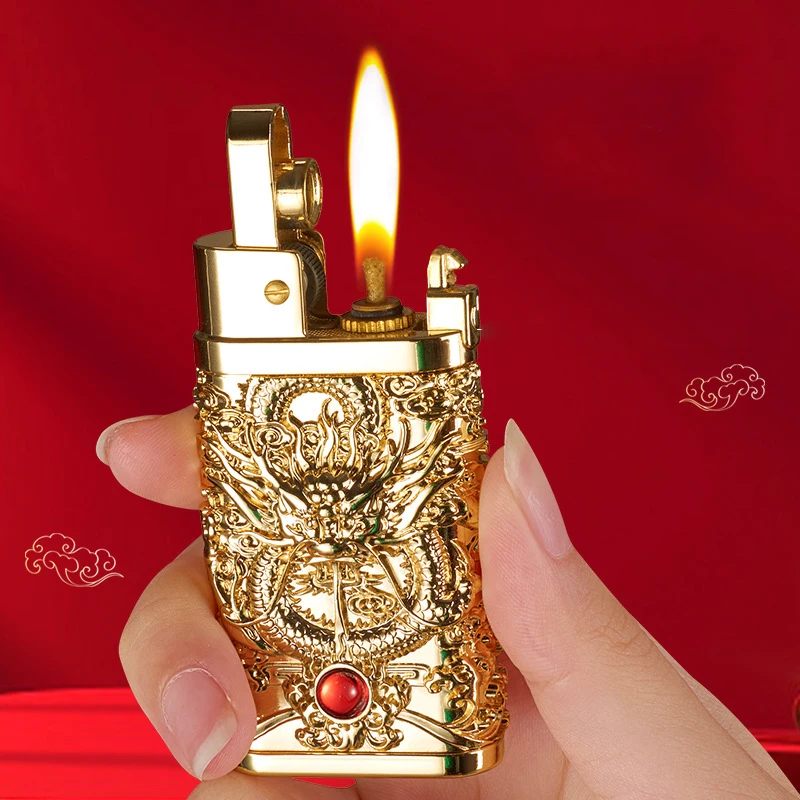 New Press Bomb Cover Ignition Lighter Metal Heavy Hand Embossed Lighter Retro Grinding Wheel Kerosene Lighter Gift For Men
New Press Bomb Cover Ignition Lighter Metal Heavy Hand Embossed Lighter Retro Grinding Wheel Kerosene Lighter Gift For Men