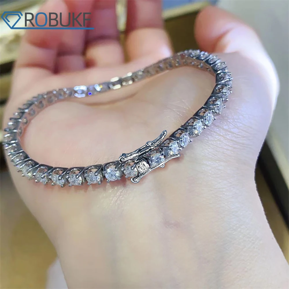 3.5mm Moissanite Tennis Bracelet for Women 925 Sterling Sliver 18k White Gold Plated Full Diamond Oxhorn Style Jewelry Bracelets
3.5mm Moissanite Tennis Bracelet for Women 925 Sterling Sliver 18k White Gold Plated Full Diamond Oxhorn Style Jewelry Bracelets