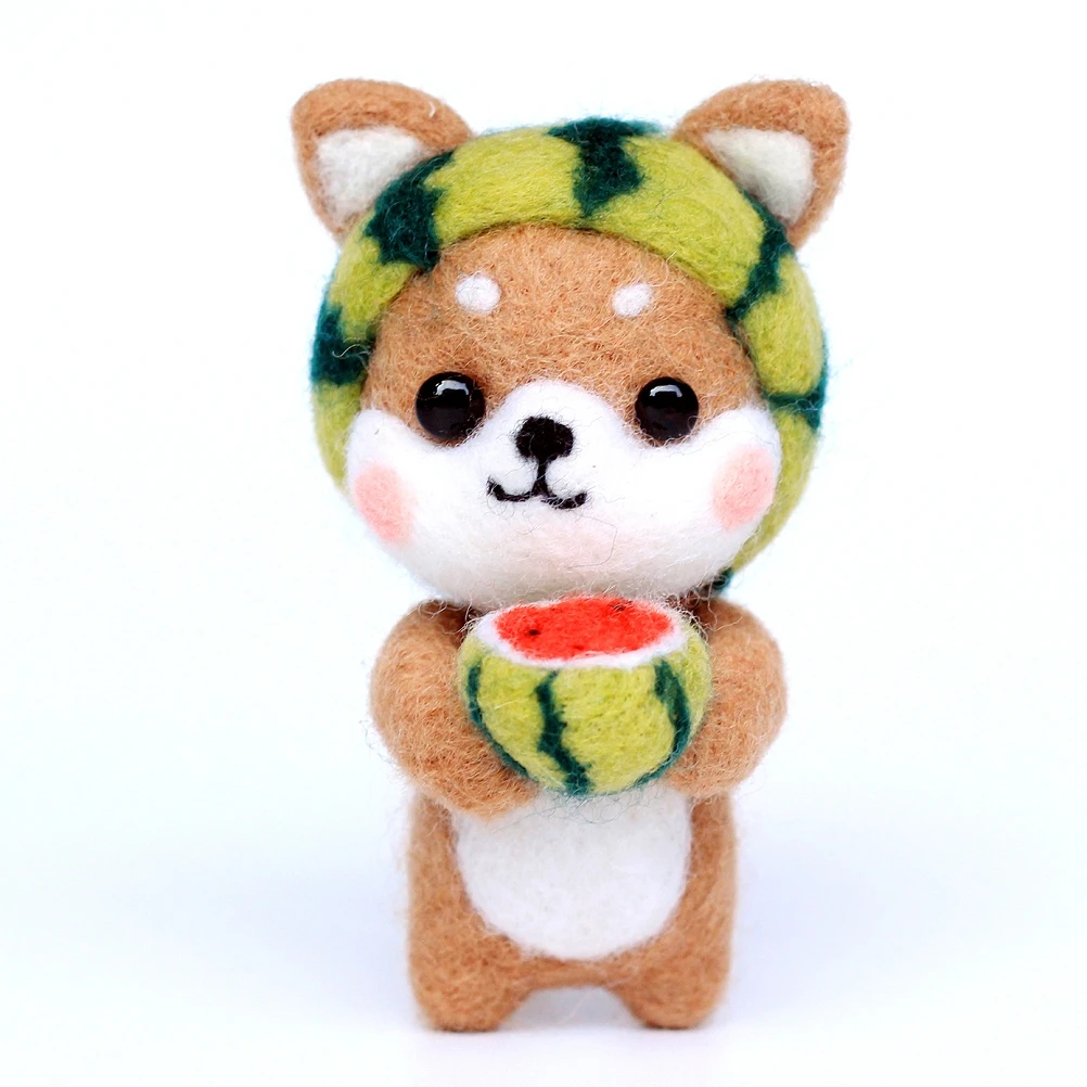 

DIY Toy for Beginners Felting Kit Totoro Girls Naughty Animal Dog Pets Handmade Toy Doll Wool Felt Needle Poked Non-Finished DIY