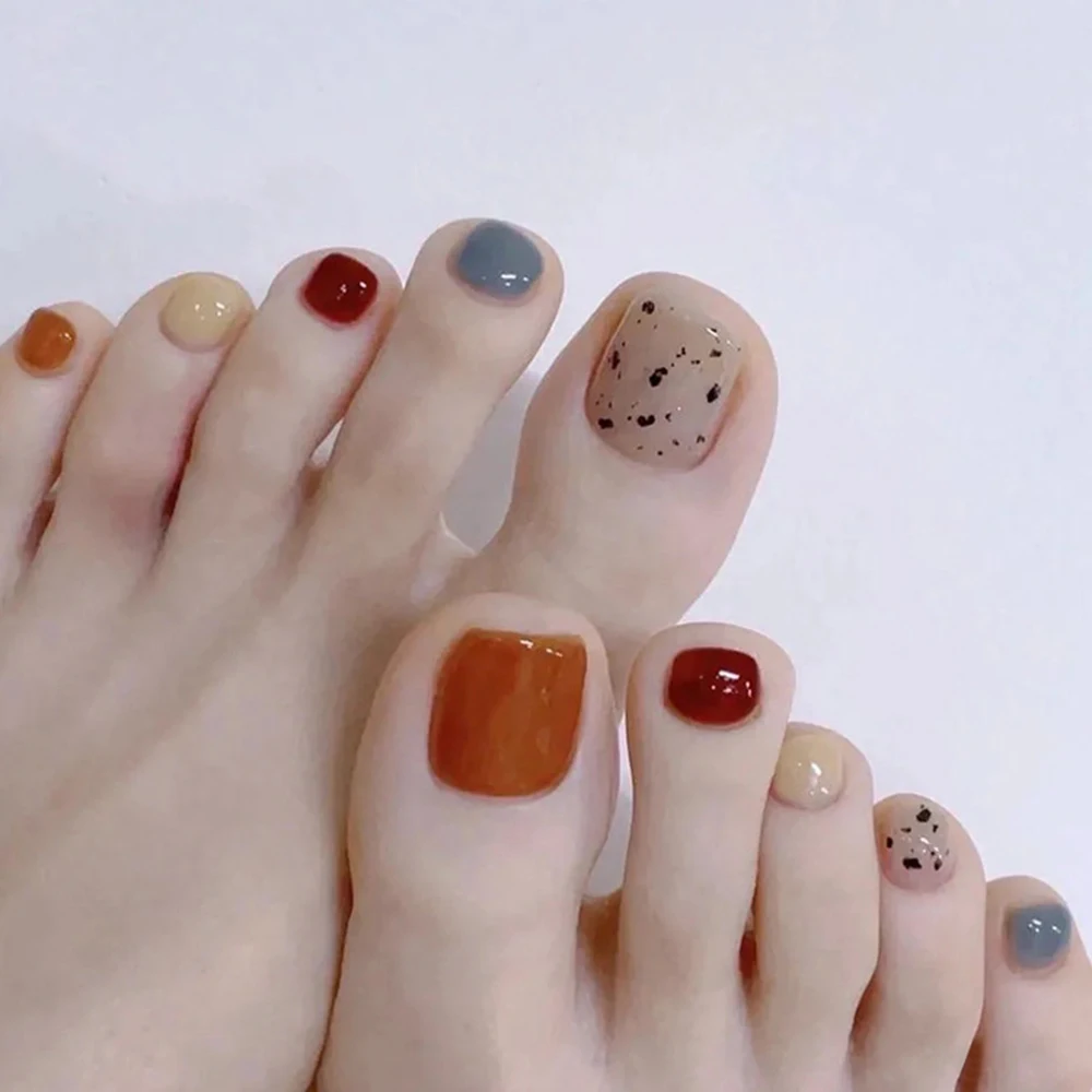 24Pcs Macaron Colors Solid Color Glossy Toe Nails False Nail Speckle Press On Nails Tips Artificial Foot Fingernails Fake Nails
24Pcs Macaron Colors Solid Color Glossy Toe Nails False Nail Speckle Press On Nails Tips Artificial Foot Fingernails Fake Nails