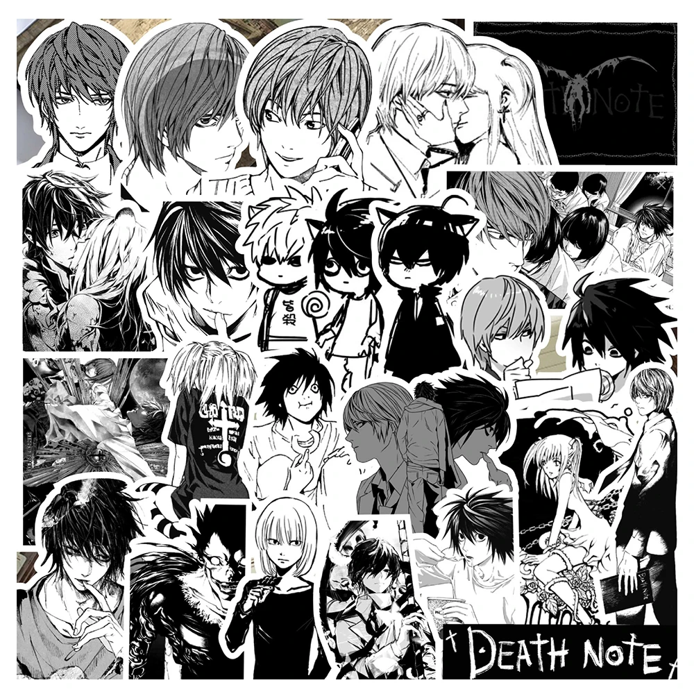 10/30/72PCS Anime DEATH NOTE Graffiti Stickers for Laptop Luggage Skateboard Car Waterproof Black White Cartoon Sticker Kids Toy
10/30/72PCS Anime DEATH NOTE Graffiti Stickers for Laptop Luggage Skateboard Car Waterproof Black White Cartoon Sticker Kids Toy