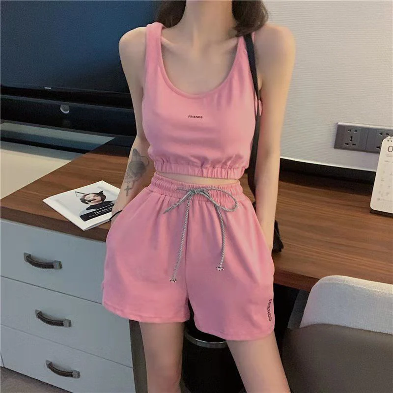 Tanks Shorts Women 2 Piece Sets Summer Fashion Sexy Cropped Tops Y2K High Waist Female Casual Shorts Sports Sets New
Tanks Shorts Women 2 Piece Sets Summer Fashion Sexy Cropped Tops Y2K High Waist Female Casual Shorts Sports Sets New