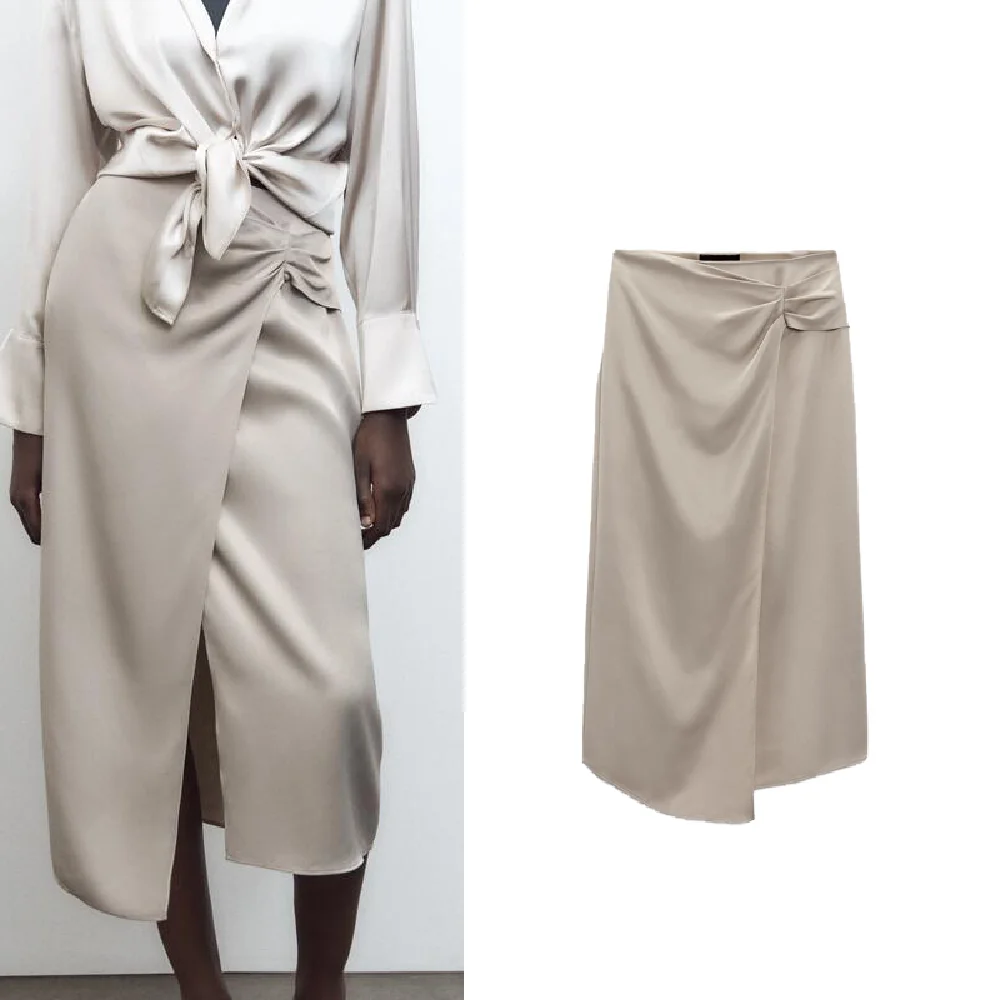 COS LRIS European and American 2023 summer new women's commuting pleated silk satin texture skirt skirt 3666073
COS LRIS European and American 2023 summer new women's commuting pleated silk satin texture skirt skirt 3666073