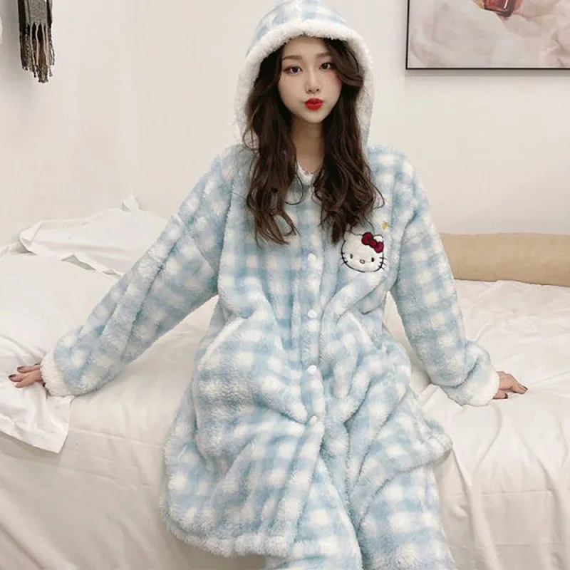 Kawaii Sanrio Pajamas Hello Kittys Cute Anime Girls Winter Plush Coral Fleece Long Sleeve Two-Piece Loungewear Christmas Gift
Kawaii Sanrio Pajamas Hello Kittys Cute Anime Girls Winter Plush Coral Fleece Long Sleeve Two-Piece Loungewear Christmas Gift