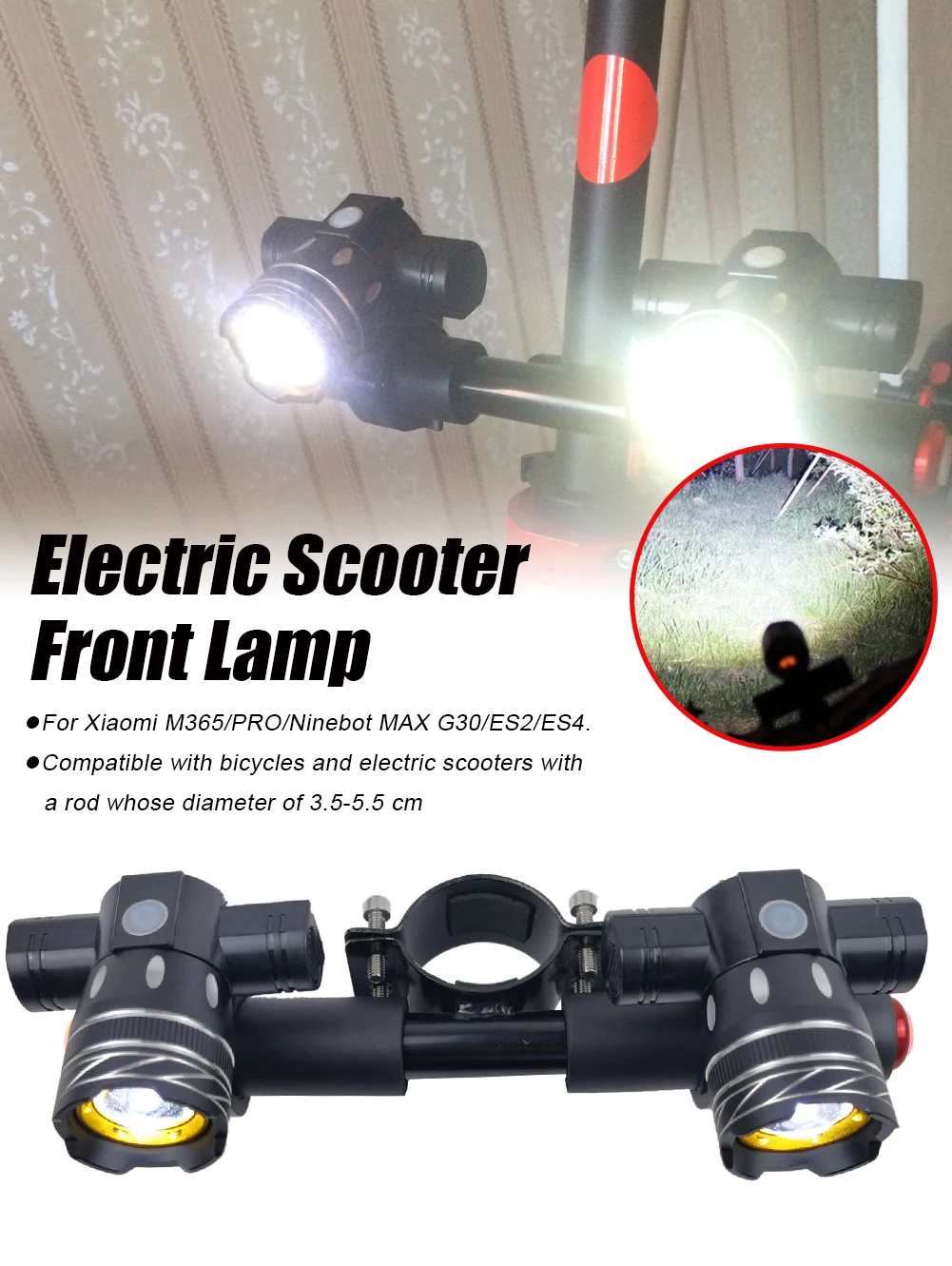 150LM Electric Scooter LED Headlight 1200mAh Battery USB Rechargeable T6 LED Light Front Lamp Scooter Accessories for Xiaomi
150LM Electric Scooter LED Headlight 1200mAh Battery USB Rechargeable T6 LED Light Front Lamp Scooter Accessories for Xiaomi