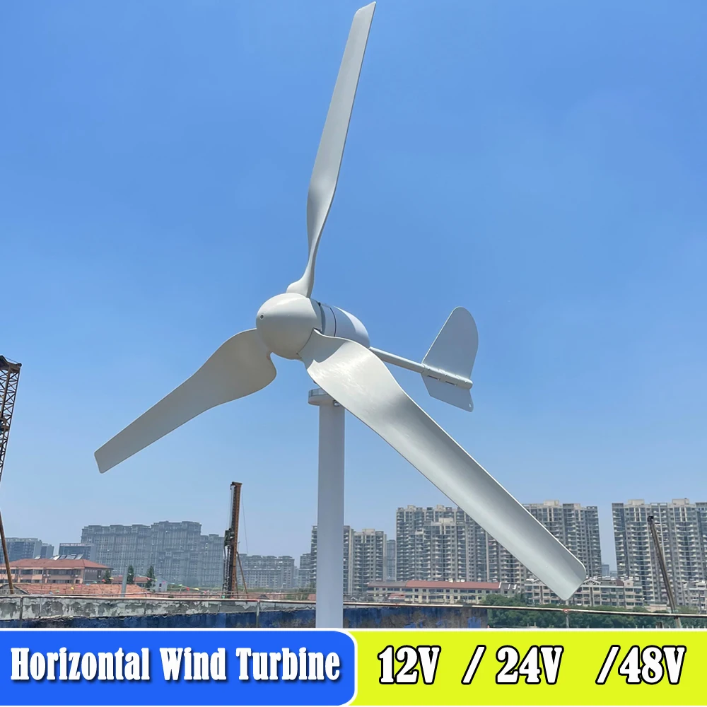 High Efficient 1500w Horizontal Wind Turbine Generator 12v 24v 48v With MPPT / Hybrid Controller Free Power Energy For Homeuse
High Efficient 1500w Horizontal Wind Turbine Generator 12v 24v 48v With MPPT / Hybrid Controller Free Power Energy For Homeuse