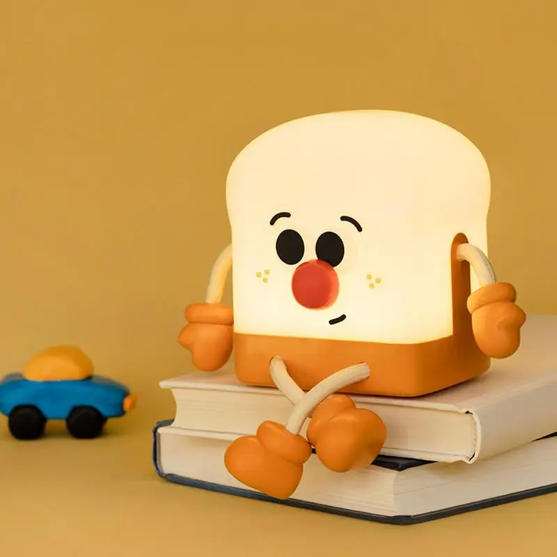 Creative Toast Night Light USB Rechargeable Nursery Bedside Lamp Tap Control Mini LED Night Light Home Room Decor Ambient Light
Creative Toast Night Light USB Rechargeable Nursery Bedside Lamp Tap Control Mini LED Night Light Home Room Decor Ambient Light