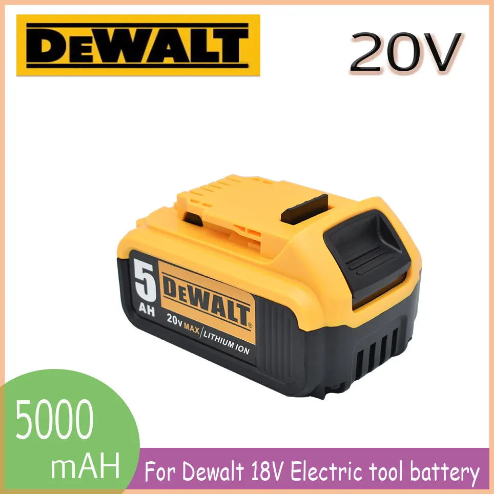 DeWalt 20V 5.0AH Li-Ion battery power tool replacement for DeWalt DCB184 DCB181 DCB182 DCB200 18V battery
DeWalt 20V 5.0AH Li-Ion battery power tool replacement for DeWalt DCB184 DCB181 DCB182 DCB200 18V battery