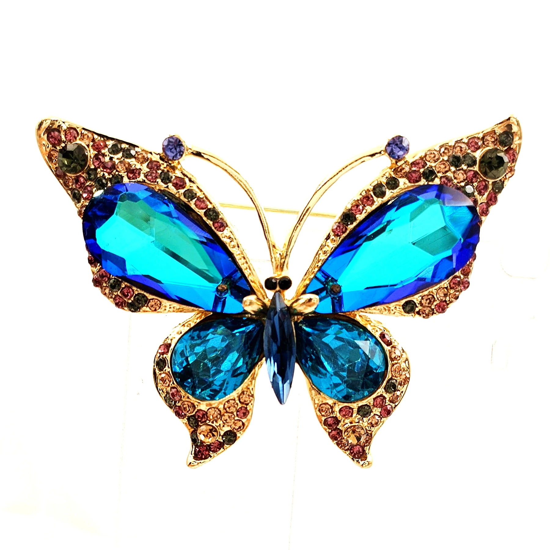 Gorgeous Colored Crystal Hemmed Blue Rhinestone Big Butterfly Pins Brooches for Women Statement Insect Jewelry Gift Collection
Gorgeous Colored Crystal Hemmed Blue Rhinestone Big Butterfly Pins Brooches for Women Statement Insect Jewelry Gift Collection