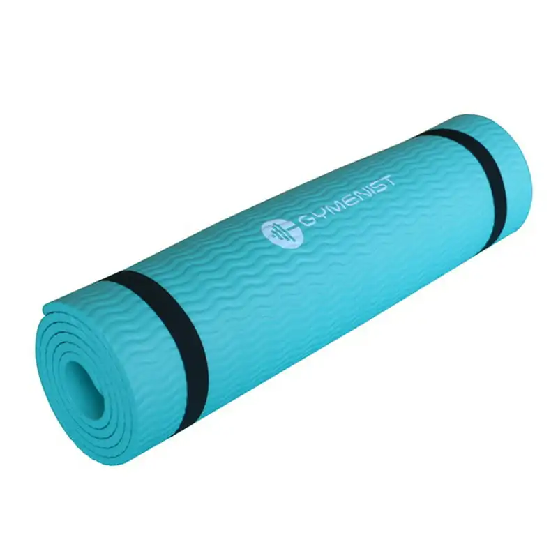 

Thick Exercise Yoga Floor Mat Nbr 24 x 71 Inches, Great for Camping, Cardio Workouts, Pilates, Gymnastics, Carrying Strap Includ