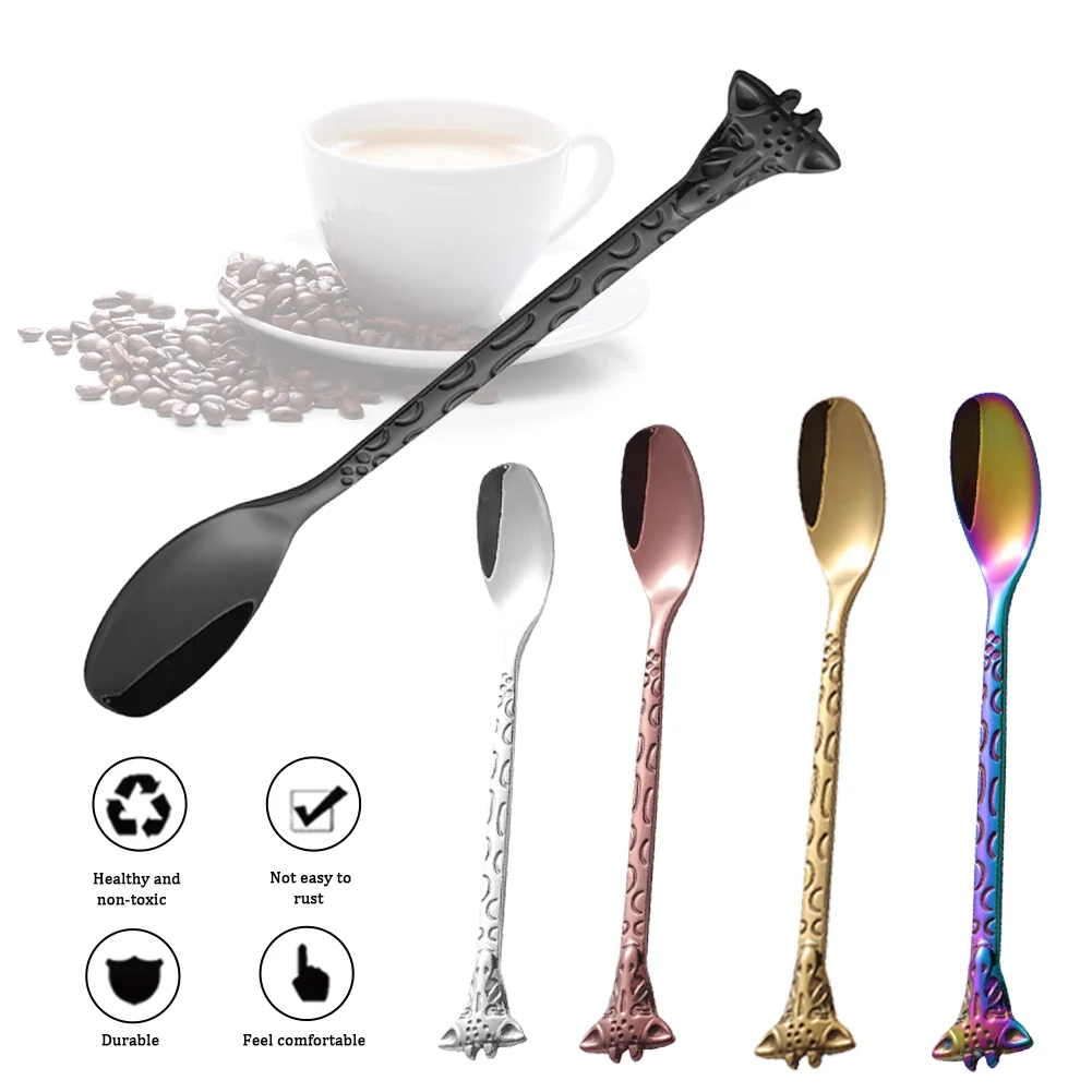 Stainless Steel Giraffe Shaped Cartoon Coffee Spoon Teaspoon Children Spoon New Beautiful 5 Colors Coffee Tea Use Kitchen Spoon
Stainless Steel Giraffe Shaped Cartoon Coffee Spoon Teaspoon Children Spoon New Beautiful 5 Colors Coffee Tea Use Kitchen Spoon