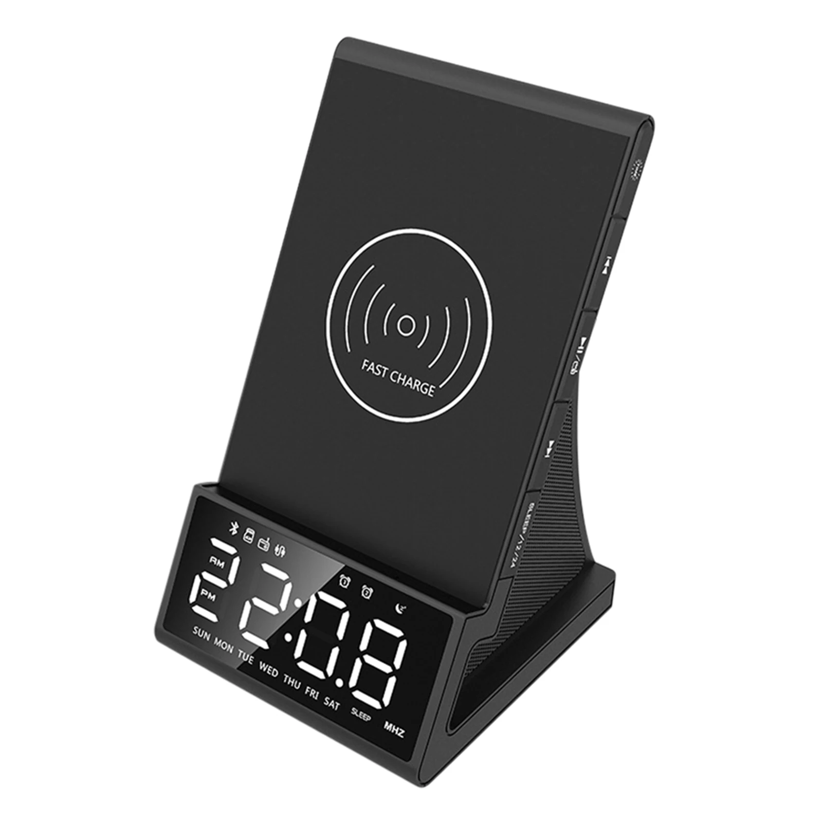 Home Multifunctional Alarm Clock With Speaker Adjustable Brightness Wireless Charging Phone Holder Gift Remote Control
Home Multifunctional Alarm Clock With Speaker Adjustable Brightness Wireless Charging Phone Holder Gift Remote Control