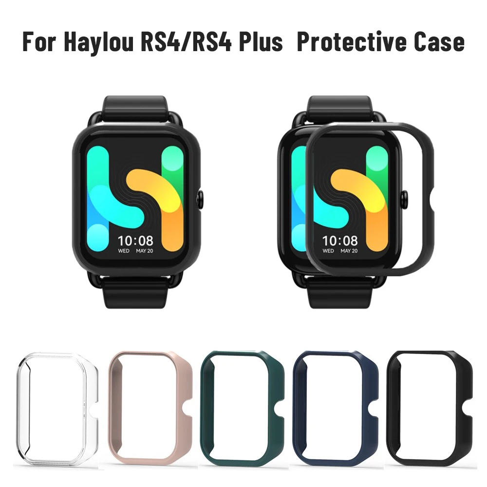 

For Haylou Rs4 /rs4 Plus Pc Full Cover Hard Edge Shell Case For Haylou Rs4 Multicolor Bar Screen Protector Protective Sheath