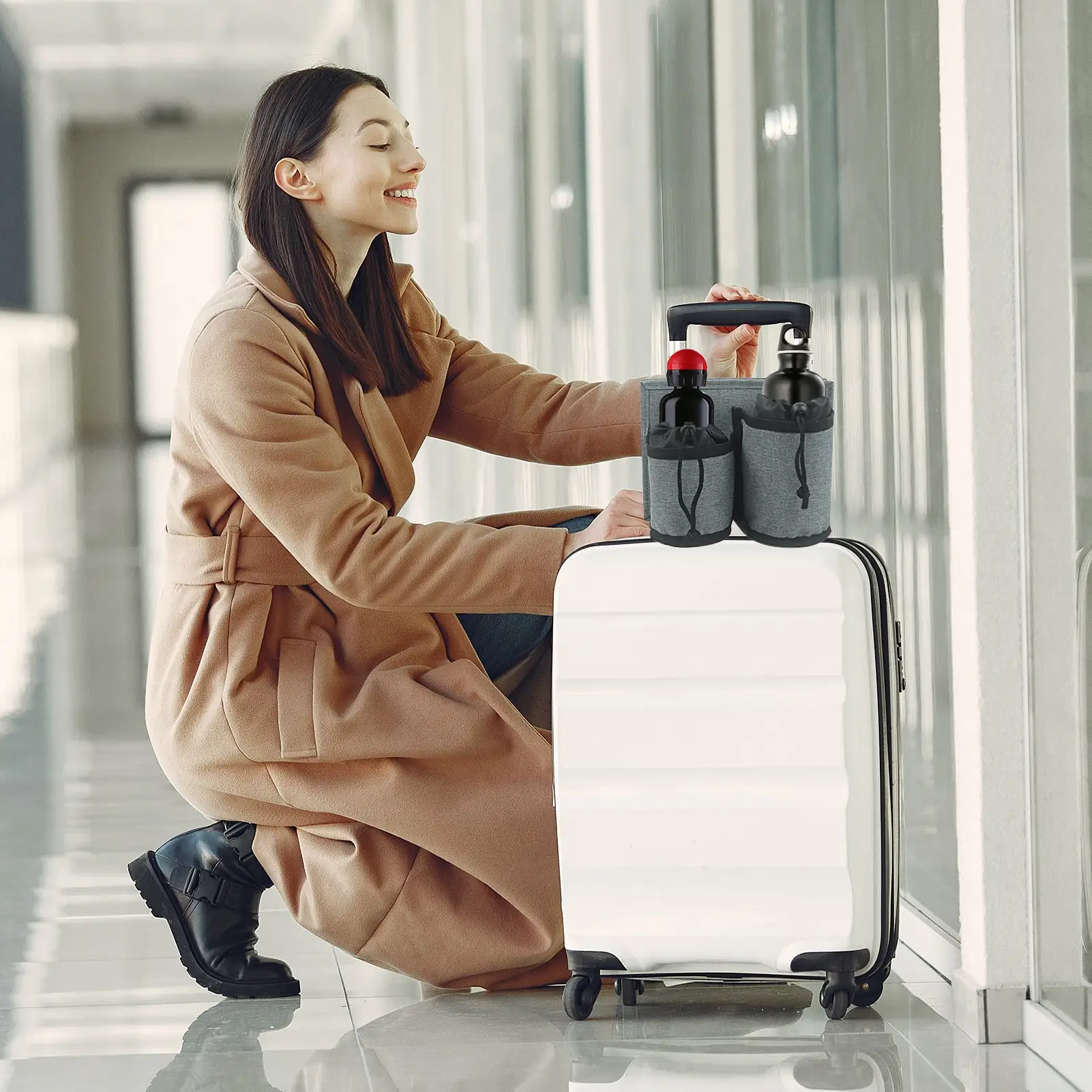 Luggage Cup Holder2 In 1 Travel Drink Organizer Portable Travel Drink Bottle Holder Fits Most Suitcase Handles Convenient Travel
Luggage Cup Holder2 In 1 Travel Drink Organizer Portable Travel Drink Bottle Holder Fits Most Suitcase Handles Convenient Travel
