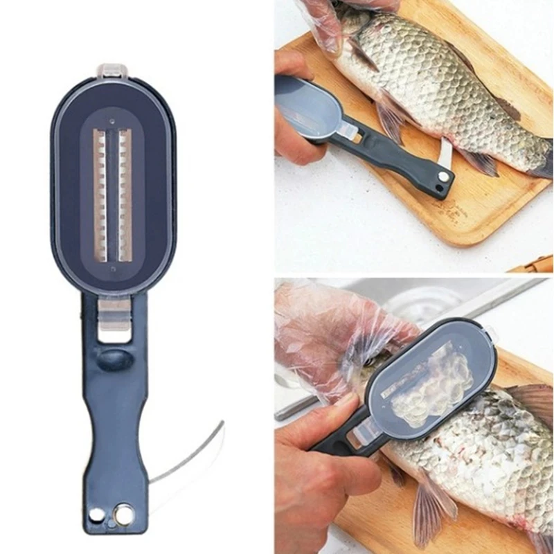 

Fish Scale Scraper Skin Brush Easy Clean&Remove Scales Scraping Graters Safe Scraping Peeler Knife Kitchen Peeler Seafood Tools