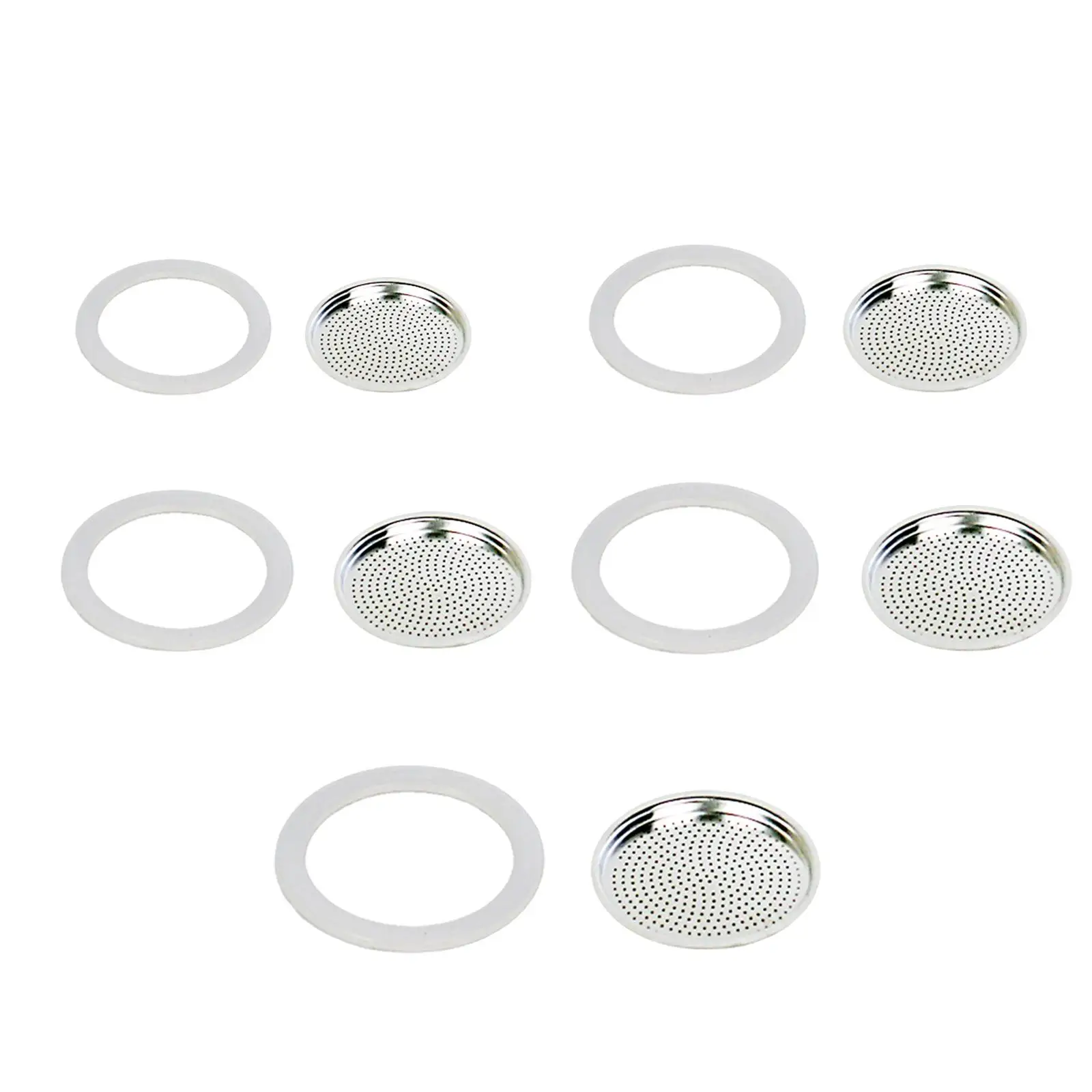 

Espresso Filter and Silicone Seals Flexible Washer Gasket Coffee Accessory for Moka Pot Cafes Home Espresso Maker Machine