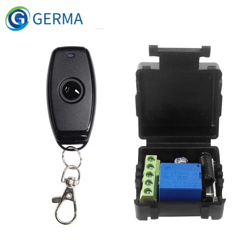 GERMA Universal Wireless Remote Control Switch DC 12V 1CH Relay Receiver Module RF Transmitter 433Mhz Smart Home Remote Controls
GERMA Universal Wireless Remote Control Switch DC 12V 1CH Relay Receiver Module RF Transmitter 433Mhz Smart Home Remote Controls