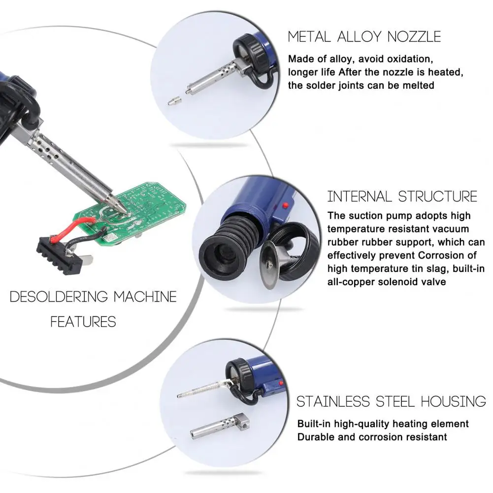1 Set Useful Solder Sucker Pump Efficient Tin Sucker High Power Soldering Iron Removal Solder Iron Welding Tool Weld
1 Set Useful Solder Sucker Pump Efficient Tin Sucker High Power Soldering Iron Removal Solder Iron Welding Tool Weld