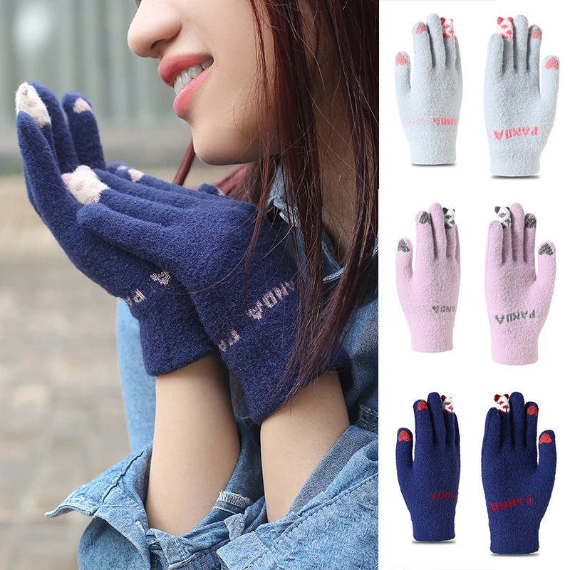 Cycling Skiing Knitted Gloves Windproof Gloves Touch Screen Thick Fluffy Plush Cashmere Gloves Mittens Stretch Panda Outdoor
Cycling Skiing Knitted Gloves Windproof Gloves Touch Screen Thick Fluffy Plush Cashmere Gloves Mittens Stretch Panda Outdoor