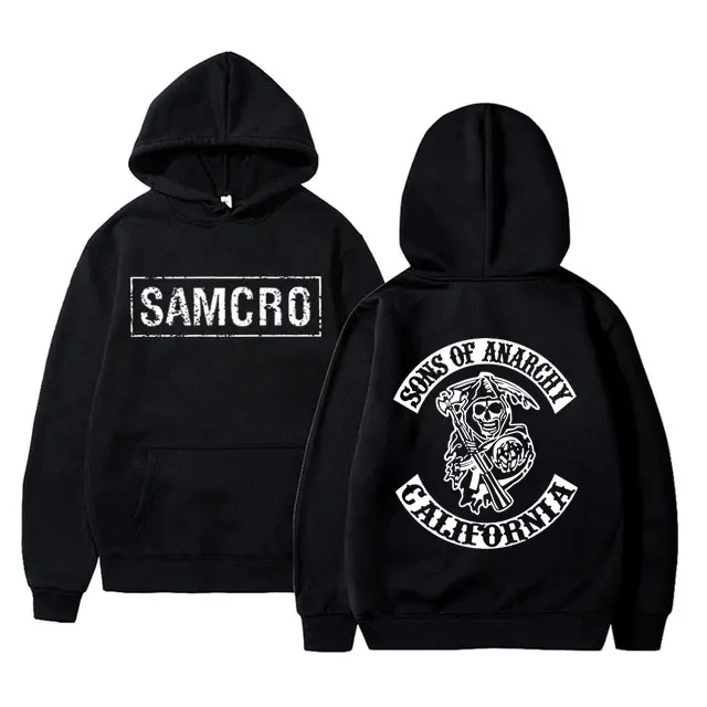 Sons of Anarchy SAMCRO Double Sided Print Hoodie Sweatshirt Men Womnen Fashion Hip Hop Rock Pullover Men's Fleece Cotton Hoodies
Sons of Anarchy SAMCRO Double Sided Print Hoodie Sweatshirt Men Womnen Fashion Hip Hop Rock Pullover Men's Fleece Cotton Hoodies