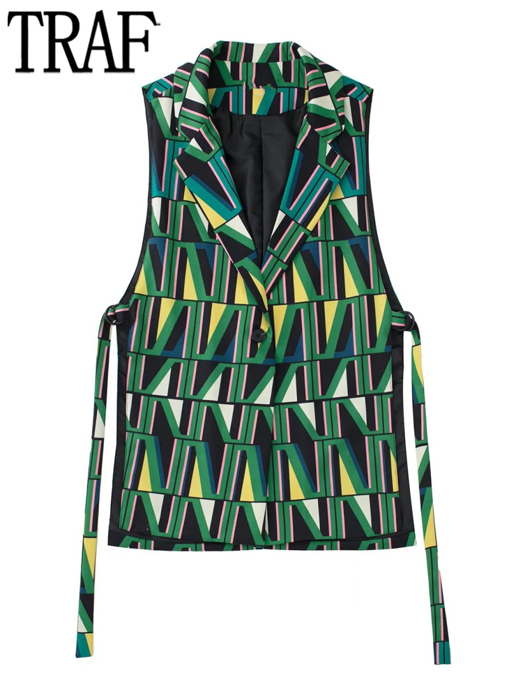 TRAF 2022 Print Vest Women Summer Casual Woman Vest Streetwear Waistcoat Sleeveless Jackets for Women Set Beach Long Female Vest
TRAF 2022 Print Vest Women Summer Casual Woman Vest Streetwear Waistcoat Sleeveless Jackets for Women Set Beach Long Female Vest