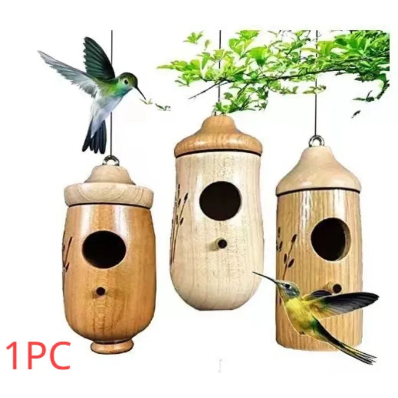 1PC Hummingbird House Decorating Hummingbird House Ideas Hanging Wooden Crafts Horticulture Yard Pendant Wooden Birdhouse
1PC Hummingbird House Decorating Hummingbird House Ideas Hanging Wooden Crafts Horticulture Yard Pendant Wooden Birdhouse