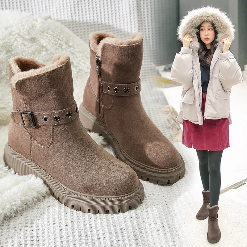 Ladies Winter Snow Boots, Fur Warm Shoes, Thick-soled Ankle Boots, High-quality Snow Boots 2021 Thick and Velvet Warm Boots
Ladies Winter Snow Boots, Fur Warm Shoes, Thick-soled Ankle Boots, High-quality Snow Boots 2021 Thick and Velvet Warm Boots