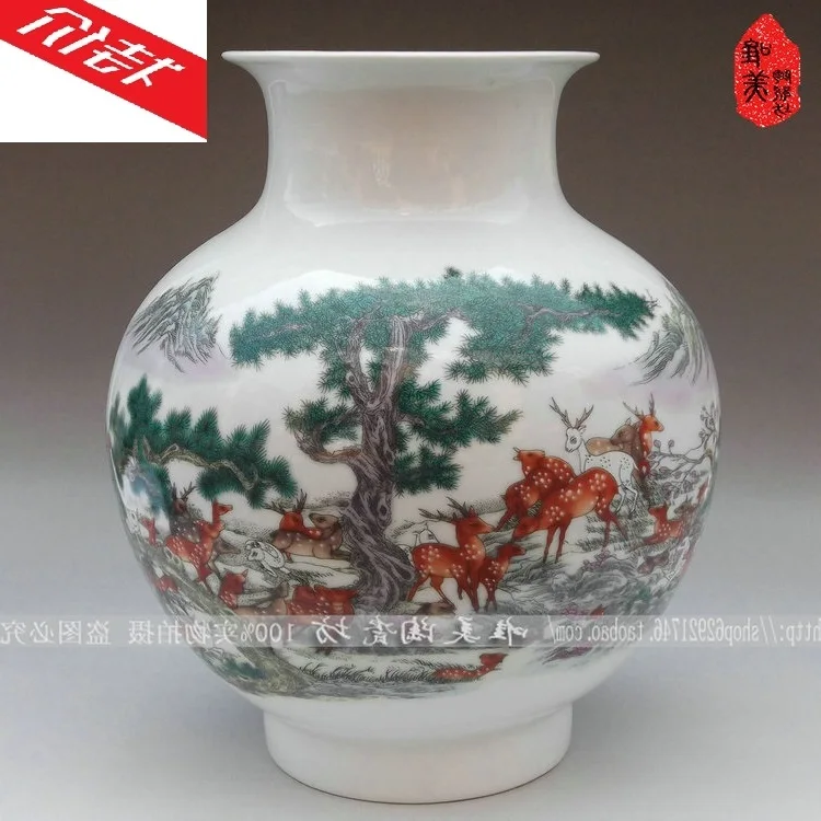 ceramics Jingdezhen famille rose vase Lantern best deer statue of household decoration porcelain arts and crafts
ceramics Jingdezhen famille rose vase Lantern best deer statue of household decoration porcelain arts and crafts