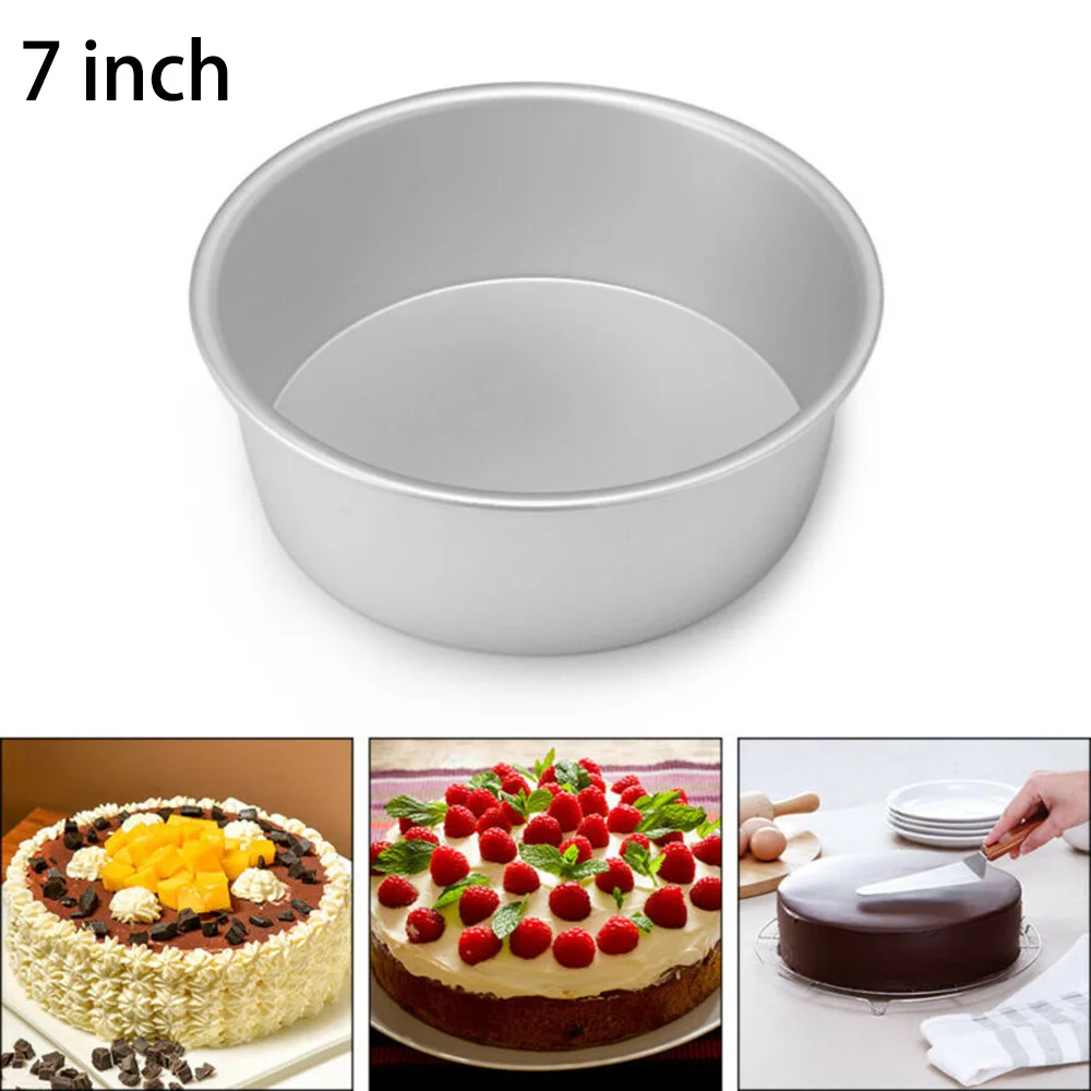 1pc 7Inch Round Bread Cake Pan Bakeware Mold Baking Tray Mould Kitchen Aluminum Alloy Baking Tools Kitchen Gadgets Accessories
1pc 7Inch Round Bread Cake Pan Bakeware Mold Baking Tray Mould Kitchen Aluminum Alloy Baking Tools Kitchen Gadgets Accessories