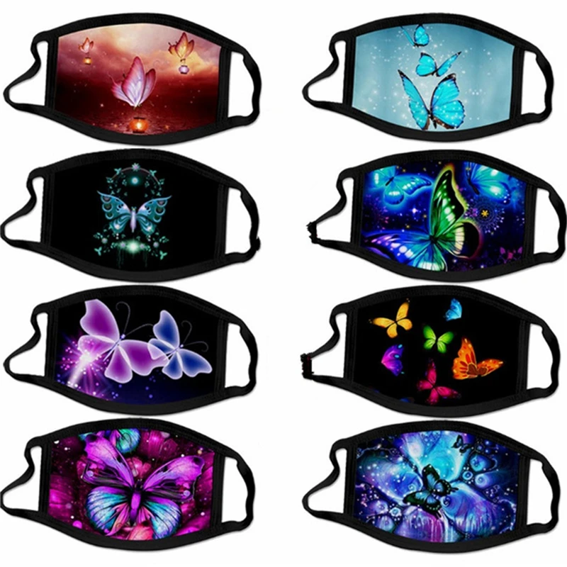 Butterfly Printed Women Man Mouth Face Mask Adult Fashion Breathable Black Facemask
Butterfly Printed Women Man Mouth Face Mask Adult Fashion Breathable Black Facemask