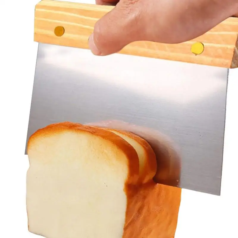Stainless Steel Cutting Flour Knife Scraping Panel Toast Bread Cutting Baking Tool Kitchen Dough Cutter Scraper Dough Knife Wood
Stainless Steel Cutting Flour Knife Scraping Panel Toast Bread Cutting Baking Tool Kitchen Dough Cutter Scraper Dough Knife Wood