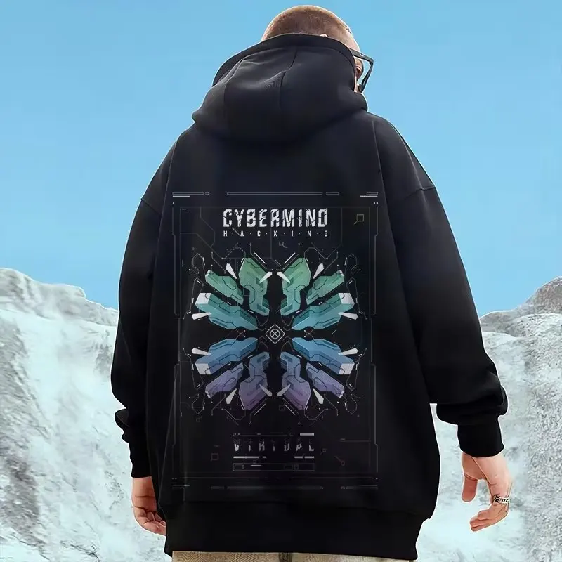 American Retro Sweater Men Women Oversized Casual Hooded Pullover Top
American Retro Sweater Men Women Oversized Casual Hooded Pullover Top