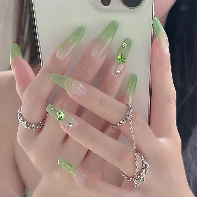 24Pcs Diamond French Fake Nails Press on Nail Art Long False Forms Glue Stick Stickers Reusable Set Acrylic Artificial
24Pcs Diamond French Fake Nails Press on Nail Art Long False Forms Glue Stick Stickers Reusable Set Acrylic Artificial