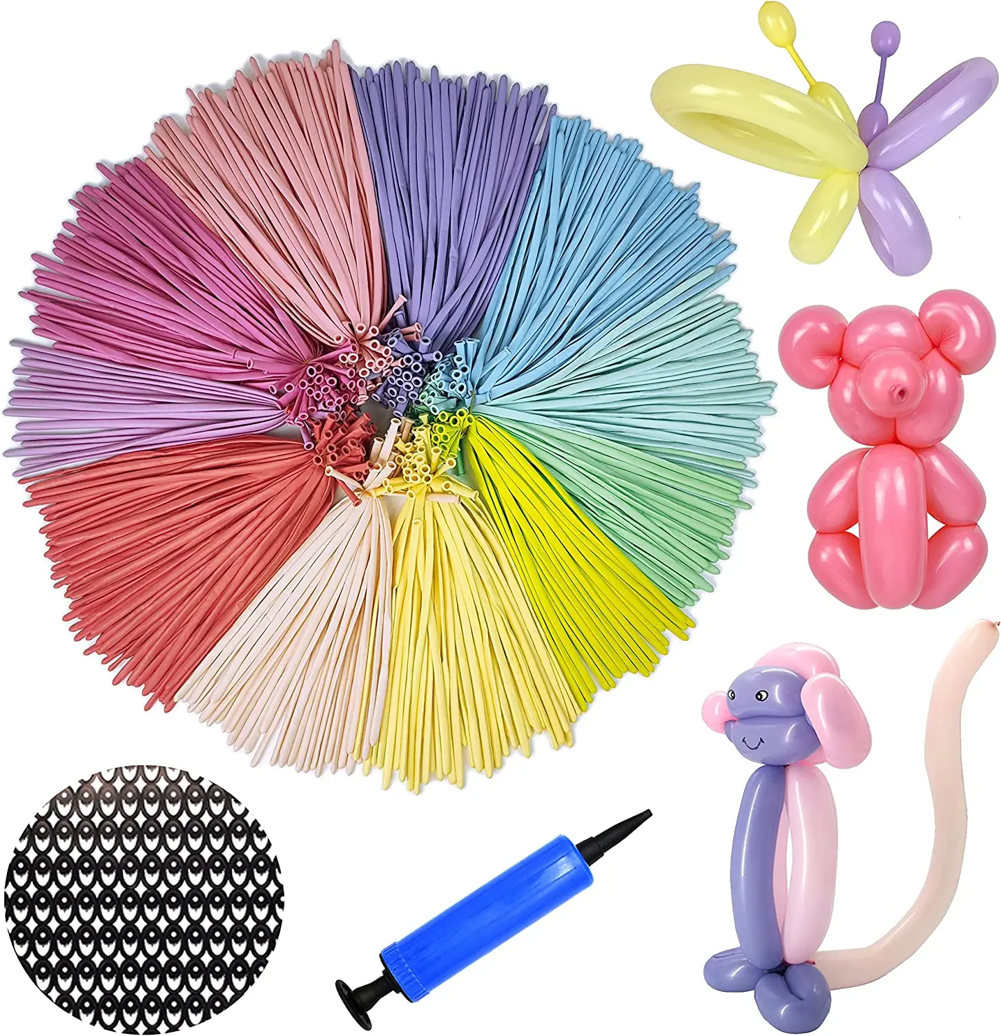 260 Balloons , Premium Long Balloons Latex Twisting Balloons for Birthday Wedding Festival Party Pastel Color Pack of 100
260 Balloons , Premium Long Balloons Latex Twisting Balloons for Birthday Wedding Festival Party Pastel Color Pack of 100