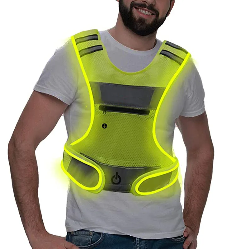 Ultralight Reflective Safety Vest Large Pocket & Adjustable Waist LED Reflective Vest Running Gear with Pouch USB Charging
Ultralight Reflective Safety Vest Large Pocket & Adjustable Waist LED Reflective Vest Running Gear with Pouch USB Charging