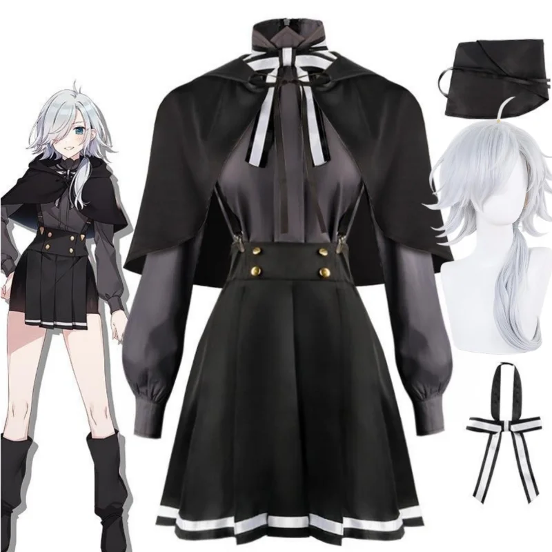 Anime Spy Classroom Hanazono Monica Cosplay Costume Black Cape Shirt Jk Skirt Tie Silver Wig Full Uniforms Halloween Costumes
Anime Spy Classroom Hanazono Monica Cosplay Costume Black Cape Shirt Jk Skirt Tie Silver Wig Full Uniforms Halloween Costumes
