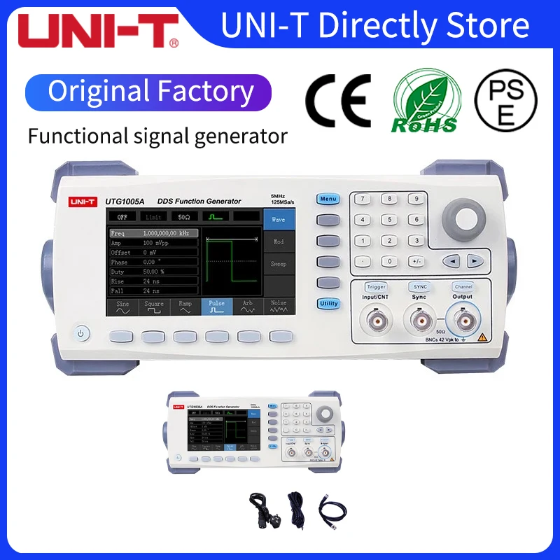 

UNI-T UTG1005A function/arbitrary waveform generator/single channel/5MHz channel bandwidth/125MS/s sampling rate