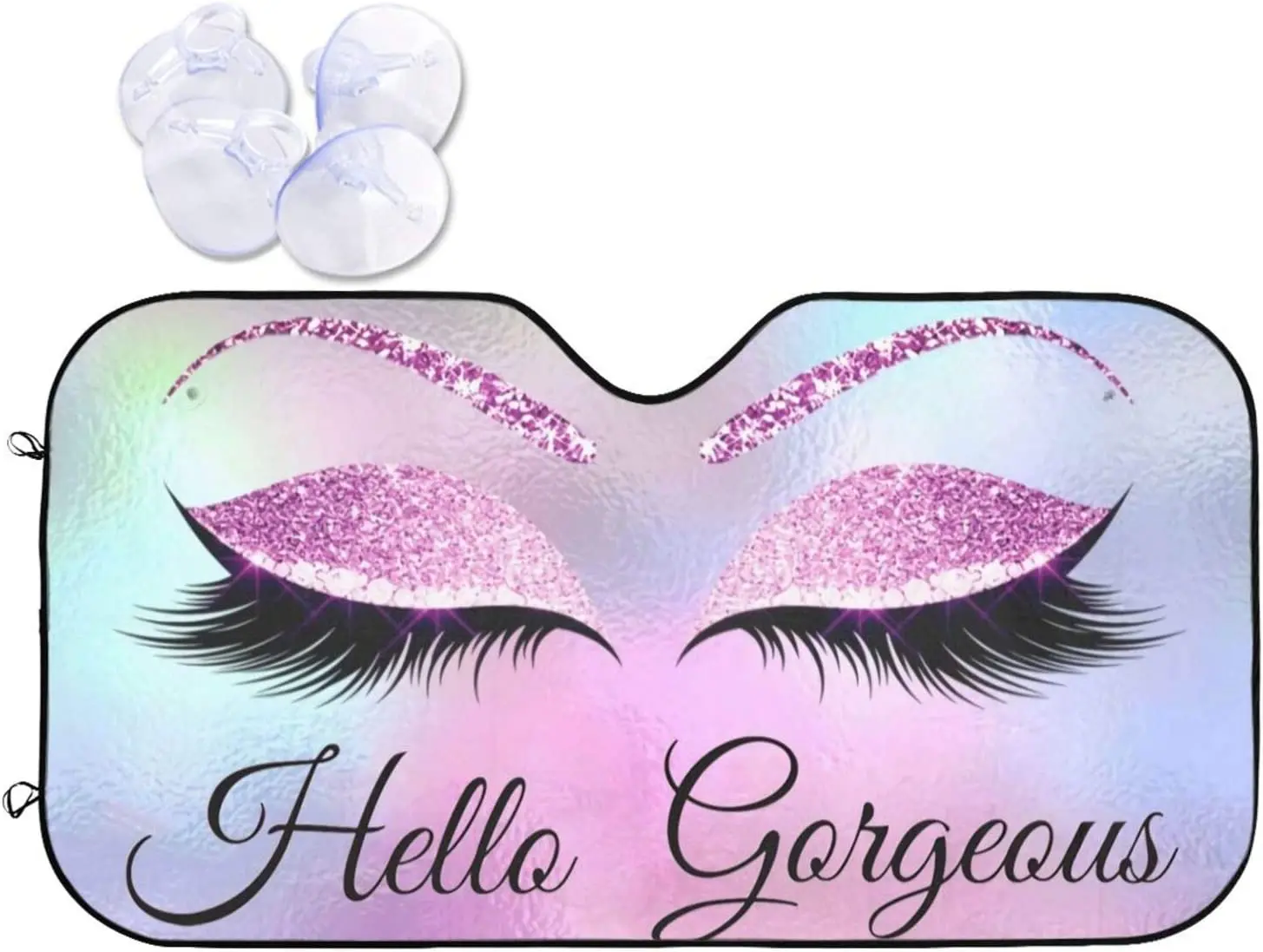 Pink crown eyelashes car windshield sunshade front window sunshade blocking UV rays car with sunshade for car parts
Pink crown eyelashes car windshield sunshade front window sunshade blocking UV rays car with sunshade for car parts