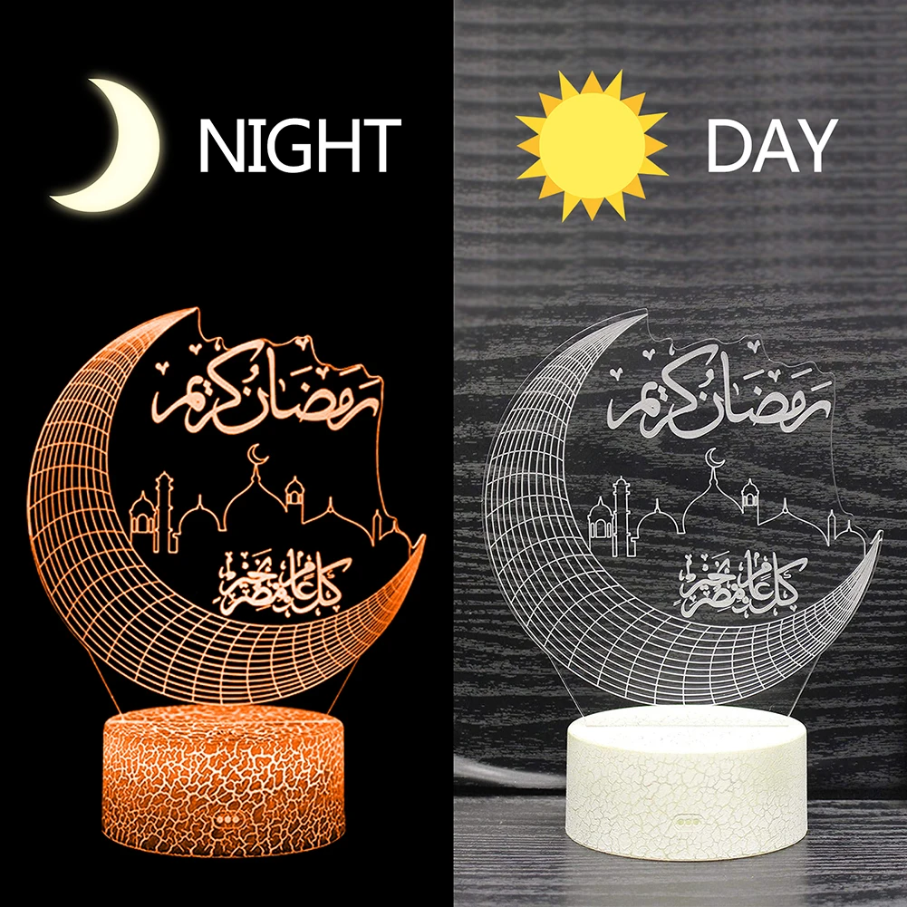 3D Eid Mubarak LED Night Light Acrylic Eid Ramadan Kareem Table Lamp Home Eid Al Adha Islamic Muslim Party Decor Gifts
3D Eid Mubarak LED Night Light Acrylic Eid Ramadan Kareem Table Lamp Home Eid Al Adha Islamic Muslim Party Decor Gifts