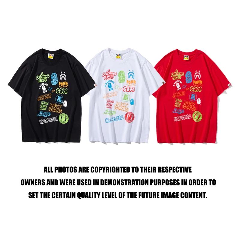 Модная хлопковая футболка BAPE с коротким рукавом в японском стиле, коллекция 2022 года, высококачественная повседневная футболка с коротким р...
Модная хлопковая футболка BAPE с коротким рукавом в японском стиле, коллекция 2022 года, высококачественная повседневная футболка с коротким р...