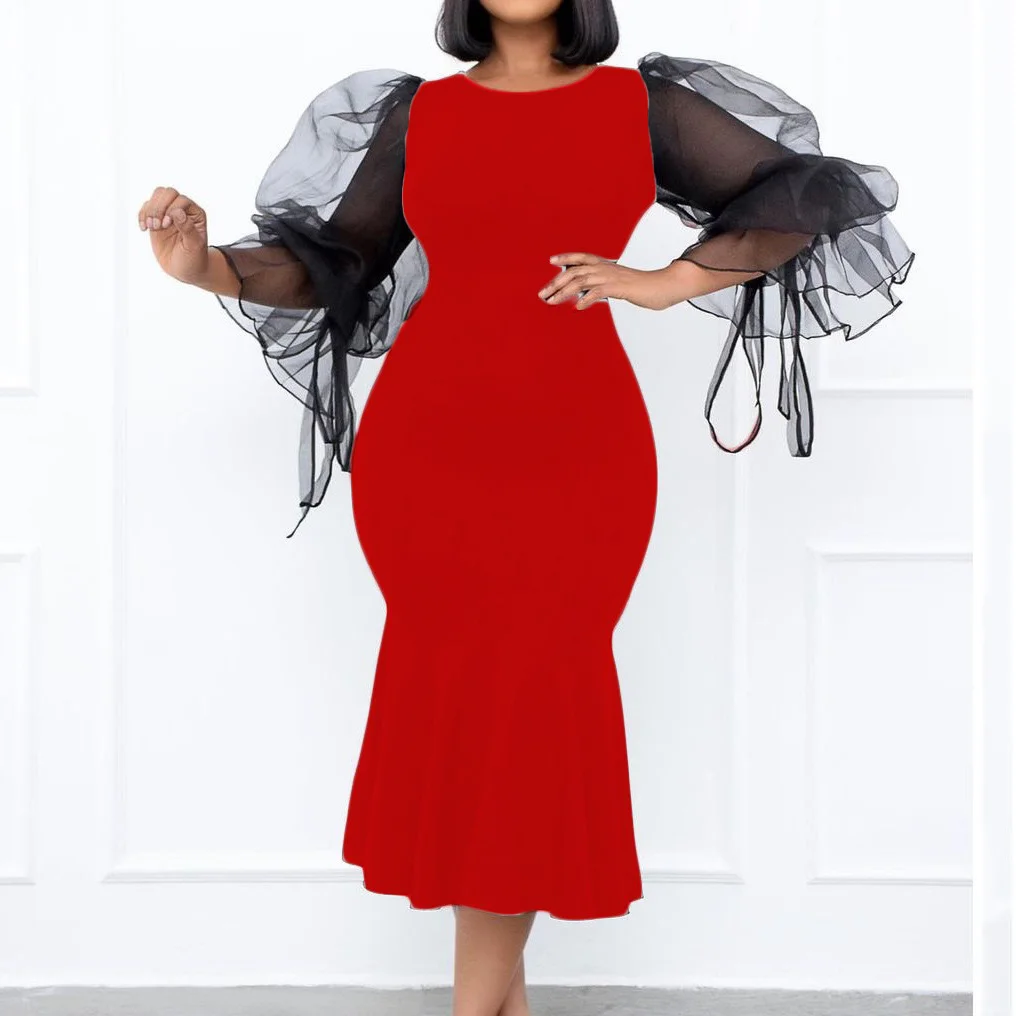Sexy Dresses for Women Bodycon Mermaid Round Neck Full Sleeve High Waisted Mid Calf Elegant Ladies Birthday Party Dinner Vestido
Sexy Dresses for Women Bodycon Mermaid Round Neck Full Sleeve High Waisted Mid Calf Elegant Ladies Birthday Party Dinner Vestido