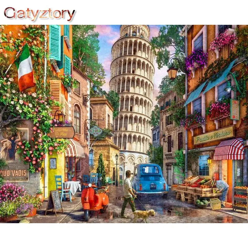 GATYZTORY Frameless DIY Painting By Numbers Building Picture Landscape Paint By Numbers Handpainted Oil Painting For Home Decors
GATYZTORY Frameless DIY Painting By Numbers Building Picture Landscape Paint By Numbers Handpainted Oil Painting For Home Decors