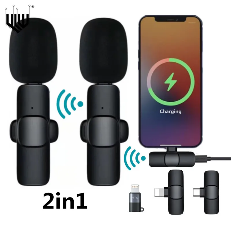 Wireless Lavalier Microphone Portable Audio Video Recording Mini Mic For iPhone Android Facebook Youtube Live Broadcast Gaming
Wireless Lavalier Microphone Portable Audio Video Recording Mini Mic For iPhone Android Facebook Youtube Live Broadcast Gaming