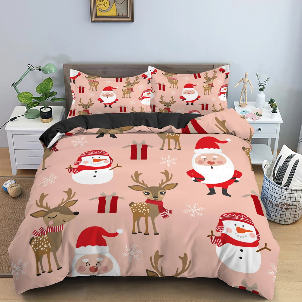 Decoration Bedding Set Santa Claus Print Duvet Cover with Pillow Case Xmas Bed Decor King Size Quilt Cover 2/3pcs
Decoration Bedding Set Santa Claus Print Duvet Cover with Pillow Case Xmas Bed Decor King Size Quilt Cover 2/3pcs