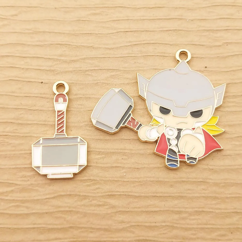 10pcs Hammer Movie Charm Enamel Pendant Jewelry Charms Fashion Handmade Keychain Accessories Necklace Supplies Gold Plated
10pcs Hammer Movie Charm Enamel Pendant Jewelry Charms Fashion Handmade Keychain Accessories Necklace Supplies Gold Plated