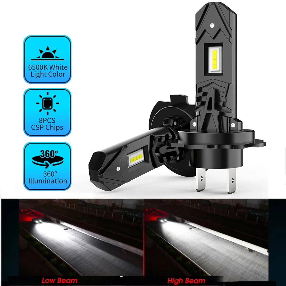 2pcs H7 Car LED Headlight Bulb Conversion Kit High Low Beam 65000K Super White Plug&Play 50W IP67 16000LM Accessories
2pcs H7 Car LED Headlight Bulb Conversion Kit High Low Beam 65000K Super White Plug&Play 50W IP67 16000LM Accessories