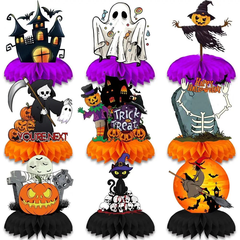 9pcs/set Halloween Table Decoration Happy Halloween Party Honeycomb Centerpieces Pumpkin Skull Swirl Table Decoration Supplies
9pcs/set Halloween Table Decoration Happy Halloween Party Honeycomb Centerpieces Pumpkin Skull Swirl Table Decoration Supplies